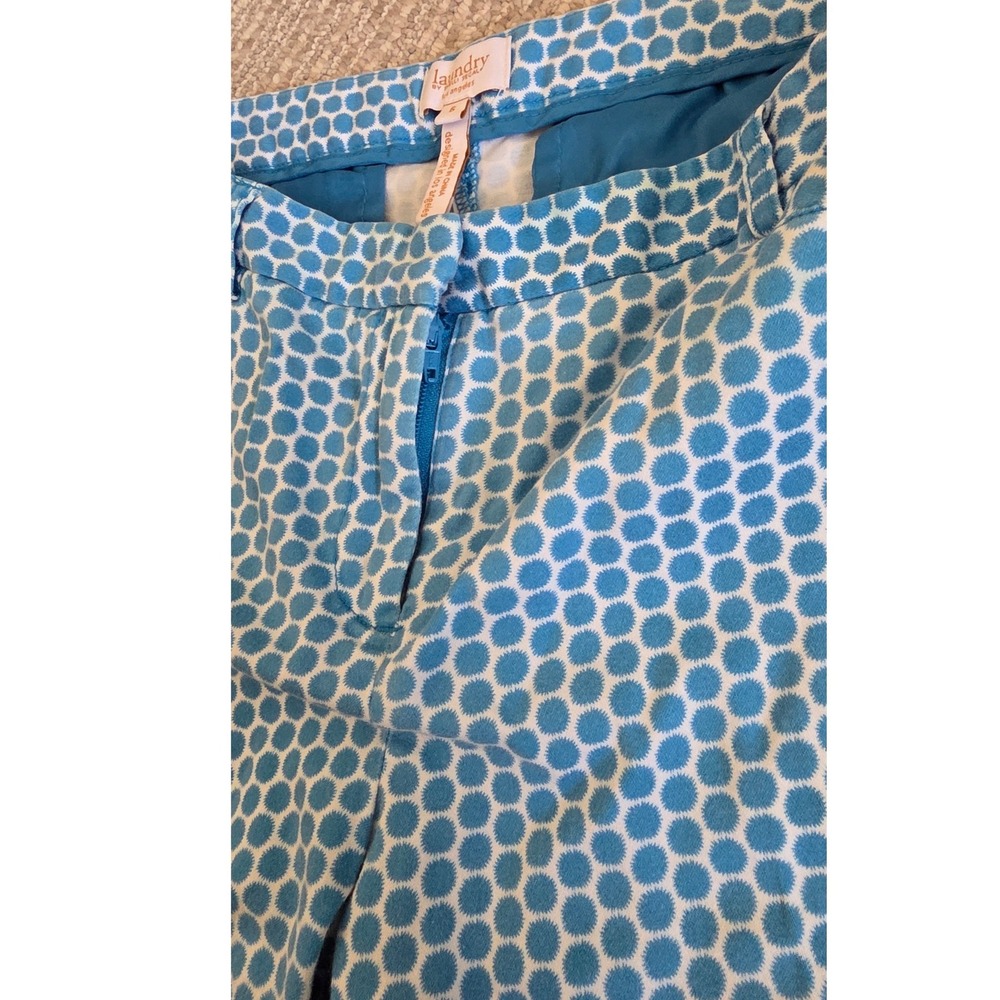 Laundry by Shelli Segal Womens Blue White Geometric Sunburst Print Shorts Size 6